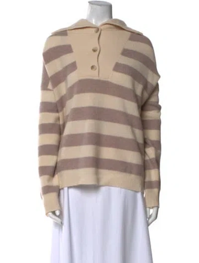Pre-owned Xirena Cashmere Striped Sweater W/ Tags In Neutral