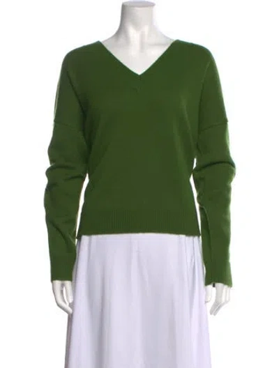 Pre-owned Xirena Cashmere V-neck Sweater In Green