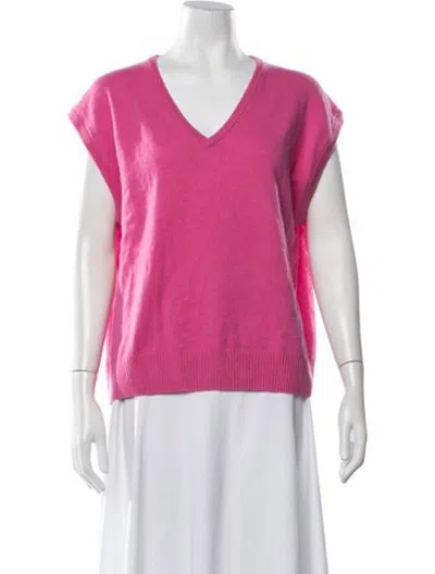 Pre-owned Xirena Cashmere V-neck Sweater In Pink