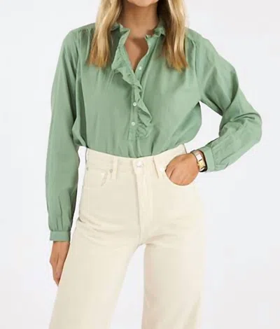Xirena Caspian Top In Sage Leaf In Green