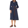 Xirena Caspy Midi Dress In Navy In Blue