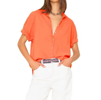 Xirena Channing Shirt In Sugar Poppy In Orange