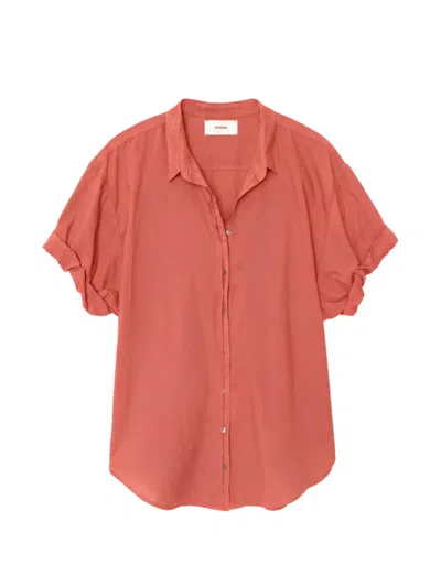 Xirena Channing Short-sleeve Shirt In Orange