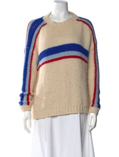 Pre-owned Xirena Colorblock Pattern Crew Neck Sweater In Neutral