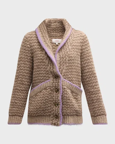 Xirena Coltyn Shawl-collar Chunky Knit Sweater In Cafe Au Lait