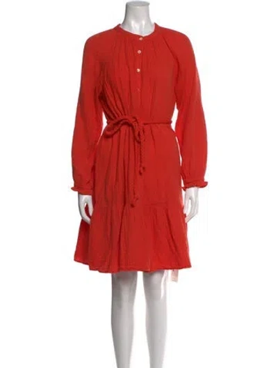 Pre-owned Xirena Crew Neck Knee-length Dress In Orange