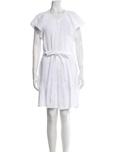 Pre-owned Xirena Crew Neck Knee-length Dress In White