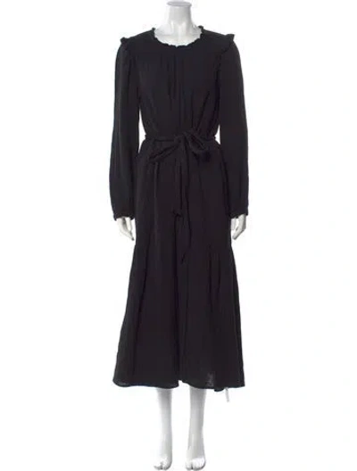 Pre-owned Xirena Crew Neck Long Dress In Black