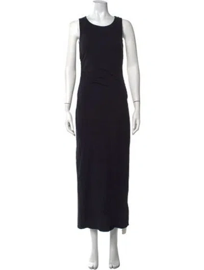 Pre-owned Xirena Crew Neck Long Dress In Black