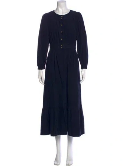 Pre-owned Xirena Crew Neck Long Dress In Blue