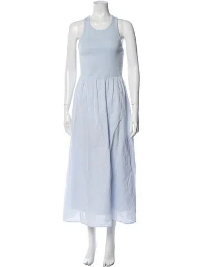Pre-owned Xirena Crew Neck Long Dress In Blue