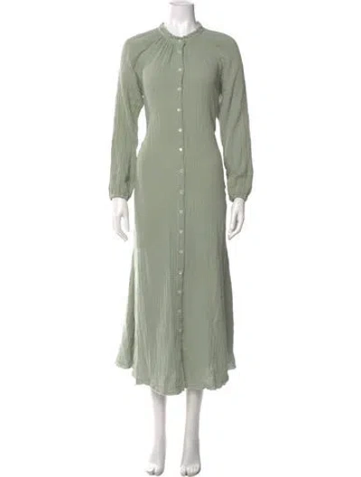 Pre-owned Xirena Crew Neck Long Dress In Green