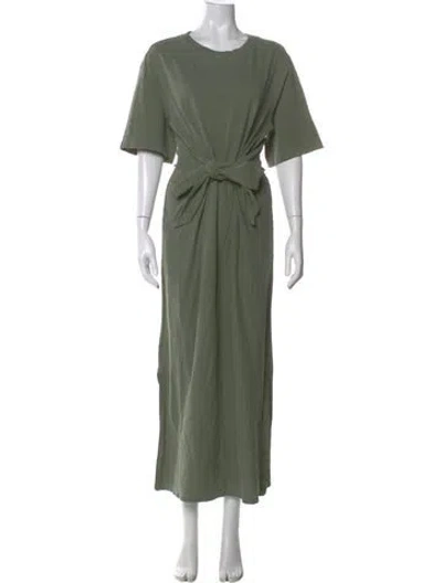 Pre-owned Xirena Crew Neck Long Dress In Green