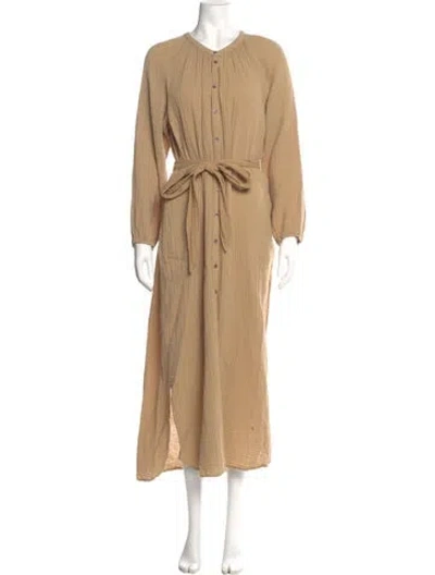 Pre-owned Xirena Crew Neck Long Dress In Neutral