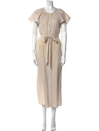 Pre-owned Xirena Crew Neck Long Dress In Neutral