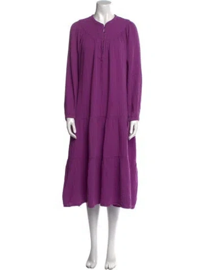 Pre-owned Xirena Crew Neck Long Dress In Purple