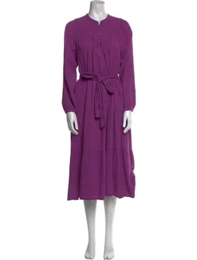Pre-owned Xirena Crew Neck Long Dress In Purple