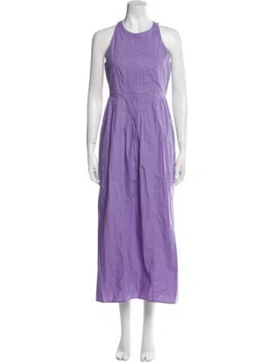 Pre-owned Xirena Crew Neck Long Dress In Purple