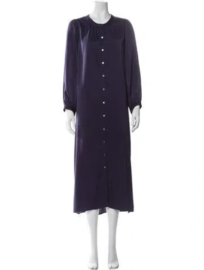 Pre-owned Xirena Crew Neck Long Dress In Purple