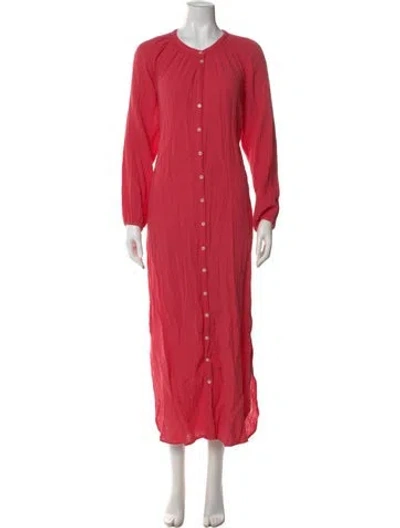 Pre-owned Xirena Crew Neck Long Dress In Red