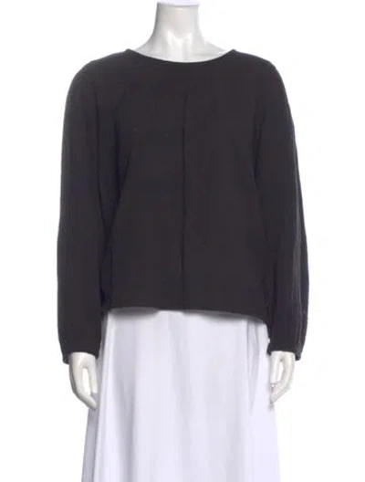 Pre-owned Xirena Crew Neck Long Sleeve Blouse In Gray