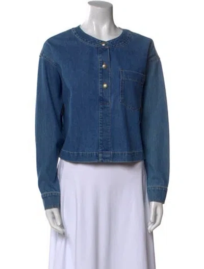 Pre-owned Xirena Crew Neck Long Sleeve Sweatshirt In Blue