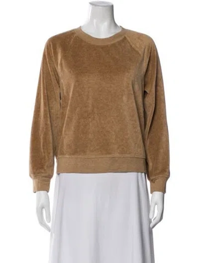 Pre-owned Xirena Crew Neck Long Sleeve Sweatshirt In Brown