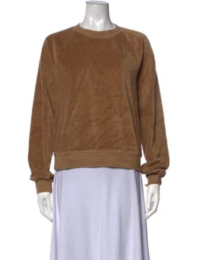Pre-owned Xirena Crew Neck Long Sleeve Sweatshirt In Brown