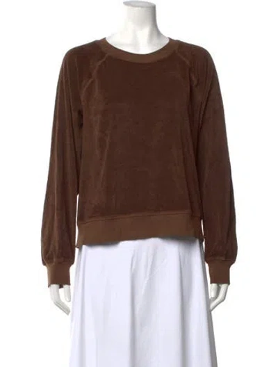 Pre-owned Xirena Crew Neck Long Sleeve Sweatshirt In Brown