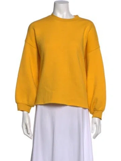 Pre-owned Xirena Crew Neck Long Sleeve Sweatshirt In Yellow
