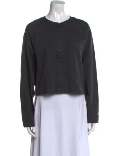 Pre-owned Xirena Crew Neck Long Sleeve Top In Blue