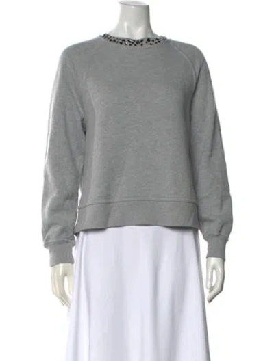 Pre-owned Xirena Crew Neck Long Sleeve Top In Gray