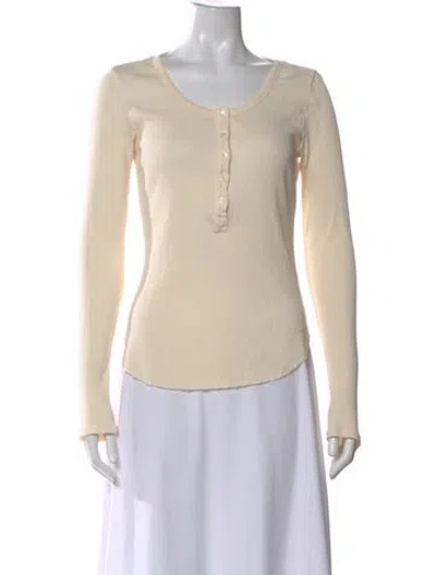 Pre-owned Xirena Crew Neck Long Sleeve Top In Neutral