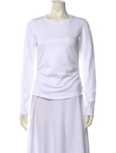 Pre-owned Xirena Crew Neck Long Sleeve Top In White