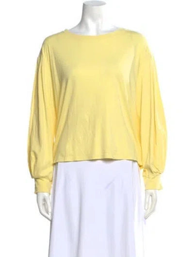Pre-owned Xirena Crew Neck Long Sleeve Top In Yellow