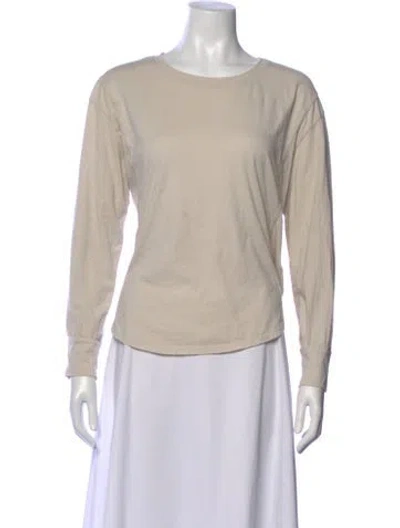 Pre-owned Xirena Crew Neck Long Sleeve T-shirt In Neutral