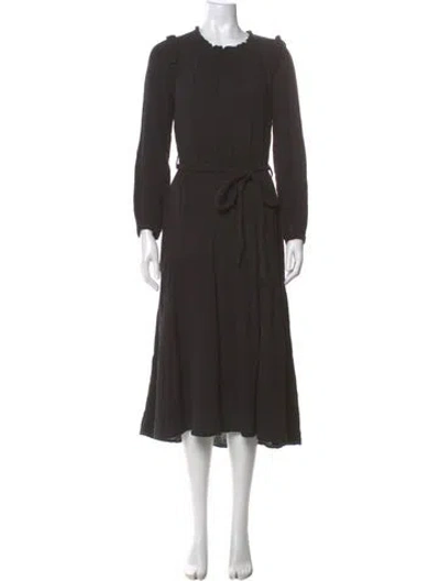 Pre-owned Xirena Crew Neck Midi Length Dress In Gray