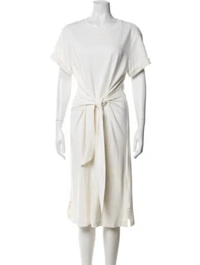 Pre-owned Xirena Crew Neck Midi Length Dress In Neutrals