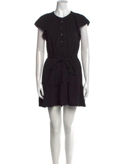 Pre-owned Xirena Crew Neck Mini Dress In Black