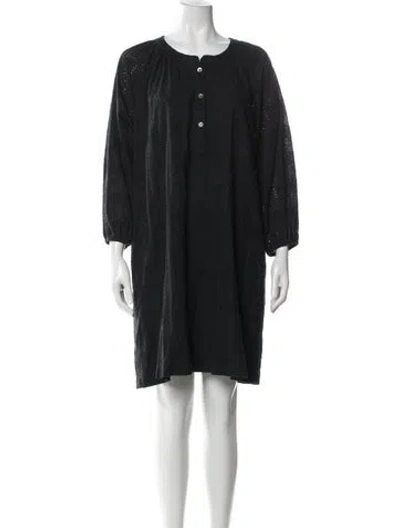 Pre-owned Xirena Crew Neck Mini Dress In Black