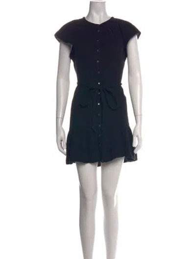 Pre-owned Xirena Crew Neck Mini Dress In Black