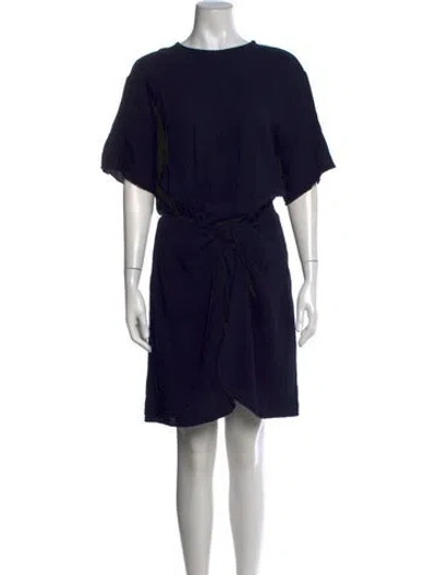 Pre-owned Xirena Crew Neck Mini Dress In Black