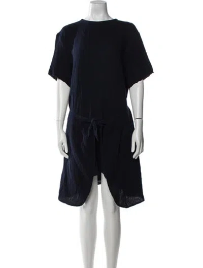 Pre-owned Xirena Crew Neck Mini Dress In Blue