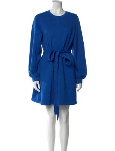 Pre-owned Xirena Crew Neck Mini Dress In Blue