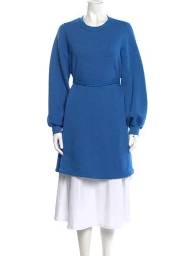 Pre-owned Xirena Crew Neck Mini Dress In Blue