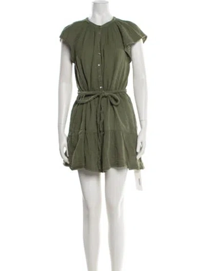 Pre-owned Xirena Crew Neck Mini Dress In Green
