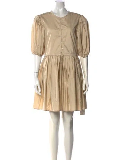 Pre-owned Xirena Crew Neck Mini Dress In Neutral