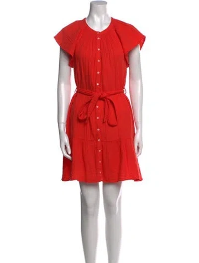 Pre-owned Xirena Crew Neck Mini Dress In Orange