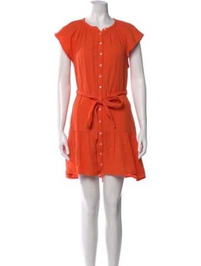 Pre-owned Xirena Crew Neck Mini Dress In Orange