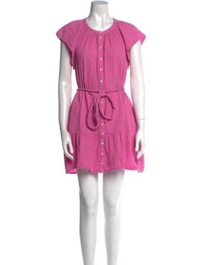 Pre-owned Xirena Crew Neck Mini Dress In Pink